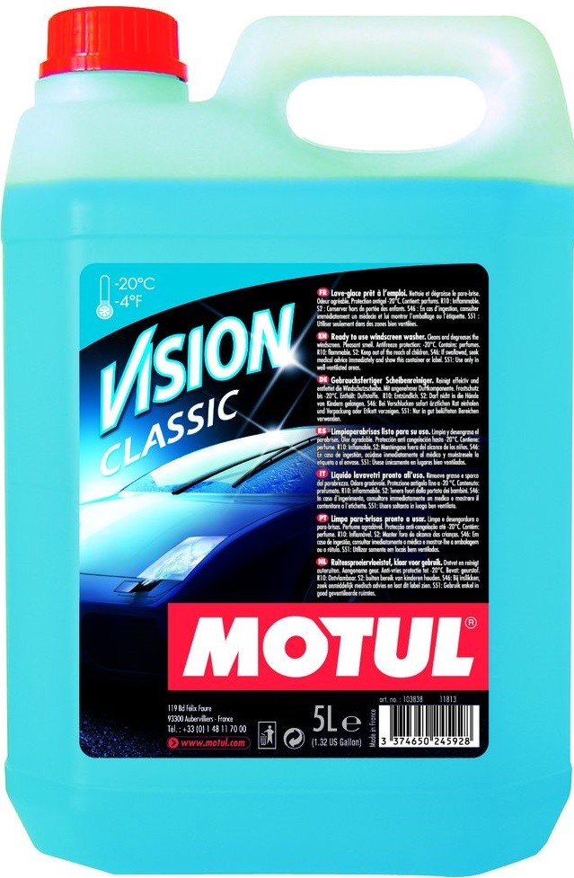 Жидкость для омывателя стекол MOTUL Vision Classic -20C 5 л